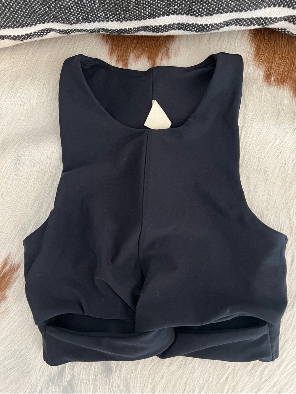 Black Sleeveless Crop Top by Spiritual Gangster